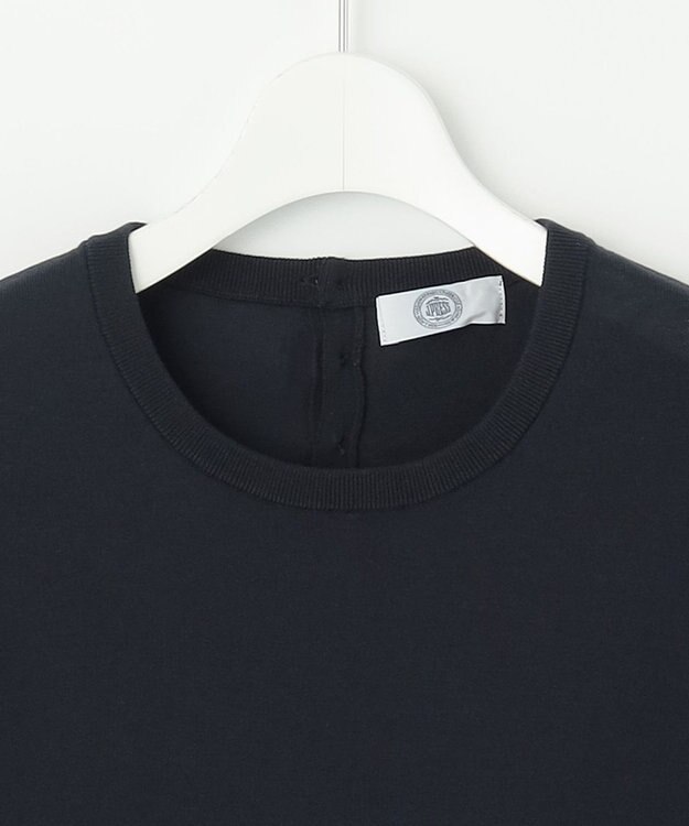J.PRESS LADIES BASIC HT COTTON クルーネック ニット ネイビー系