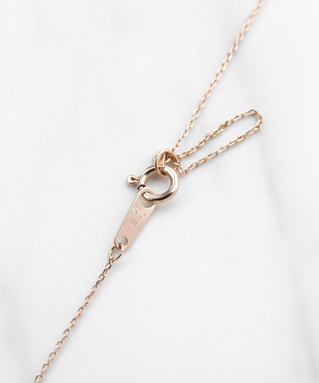 TOCCA 【WEB限定】BLOOMING BUD K10 NECKLACE K10 天然石カボションカット ダイヤモンド ネックレス ピンク系