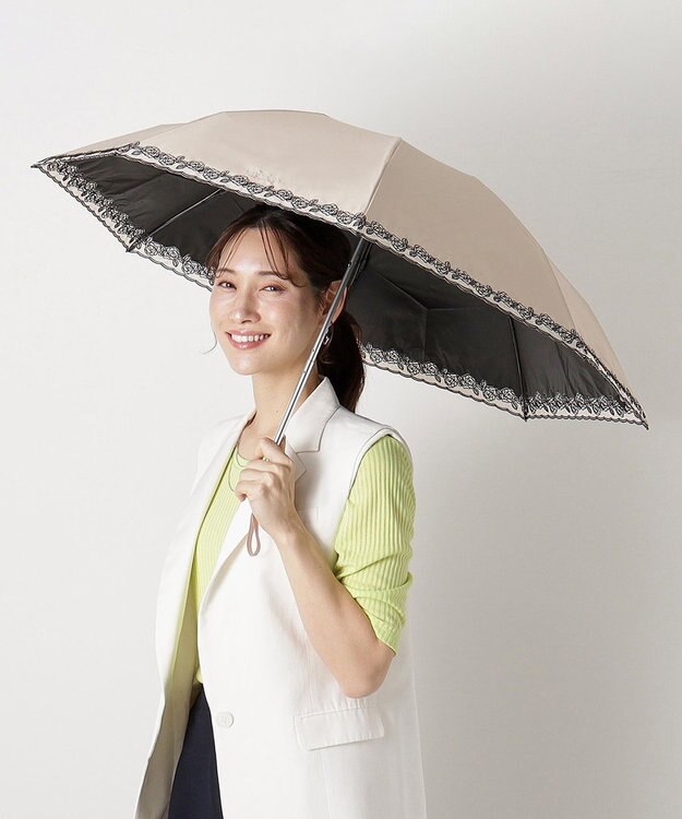 MOONBAT LV雨M P30D*バラオーガンジーカットワーク ベージュ