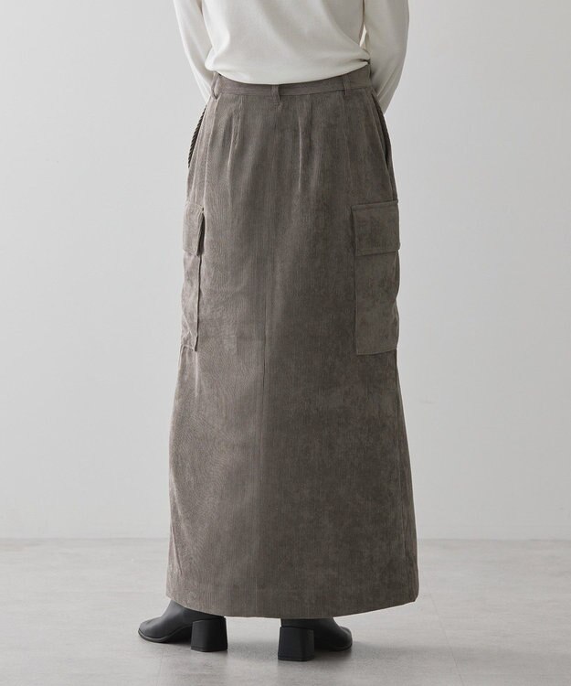 AMERICAN HOLIC コーデュロイサイドポケットタイトスカート Mocha