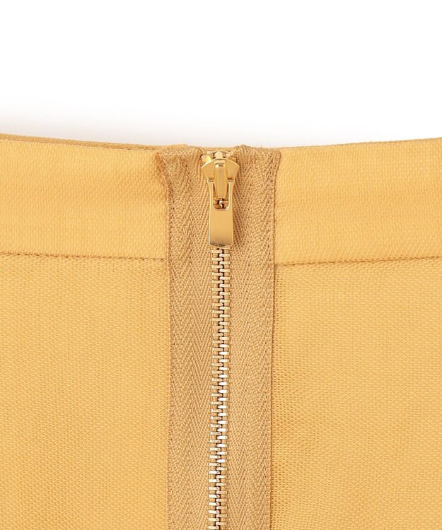 BEIGE， PINE / ウールレイヤードフレアスカート Mustard