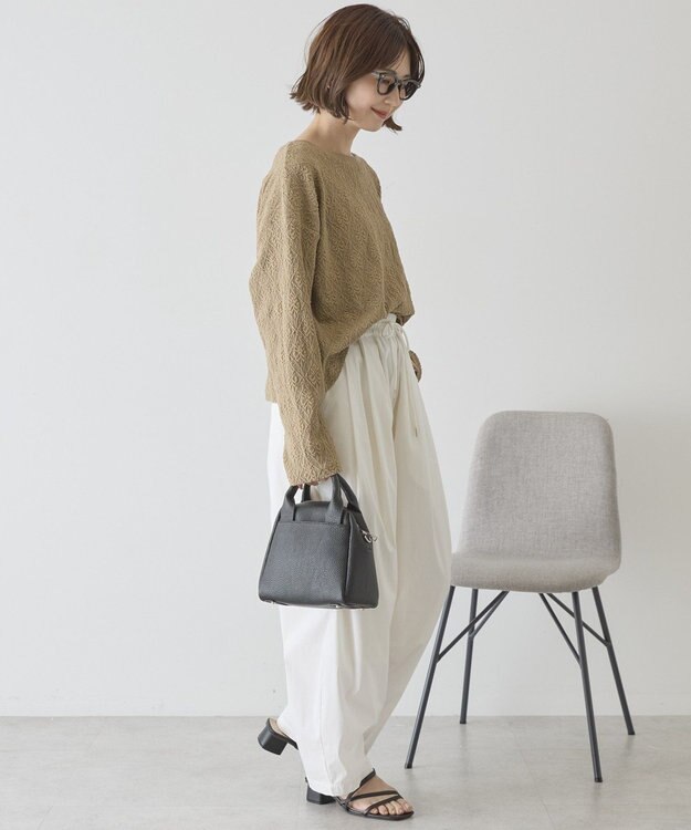 AMERICAN HOLIC ナイロンドロストタックパンツ Off White