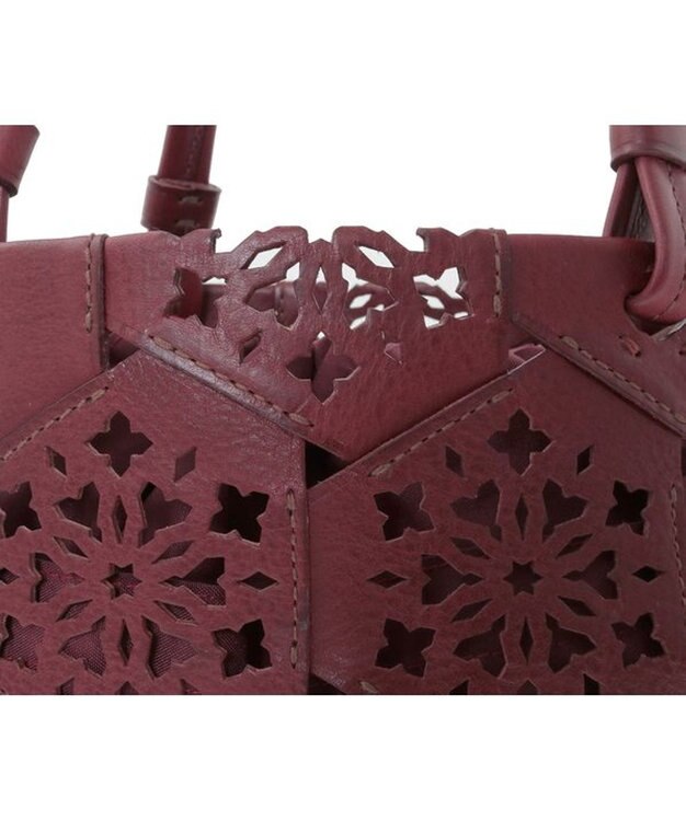 genten カレイド 手提げバッグ ワイン