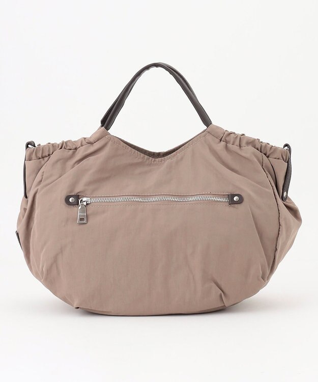 Y'SACCS 【Y’SACCS vous et】サイドギャザー2WAYトート Mサイズ ベージュ