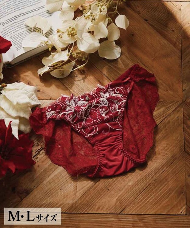 San-ai Resort（三愛水着楽園） エレガントコレクション2311バックレースショーツ【M・Lサイズ】【northerly】 レッド