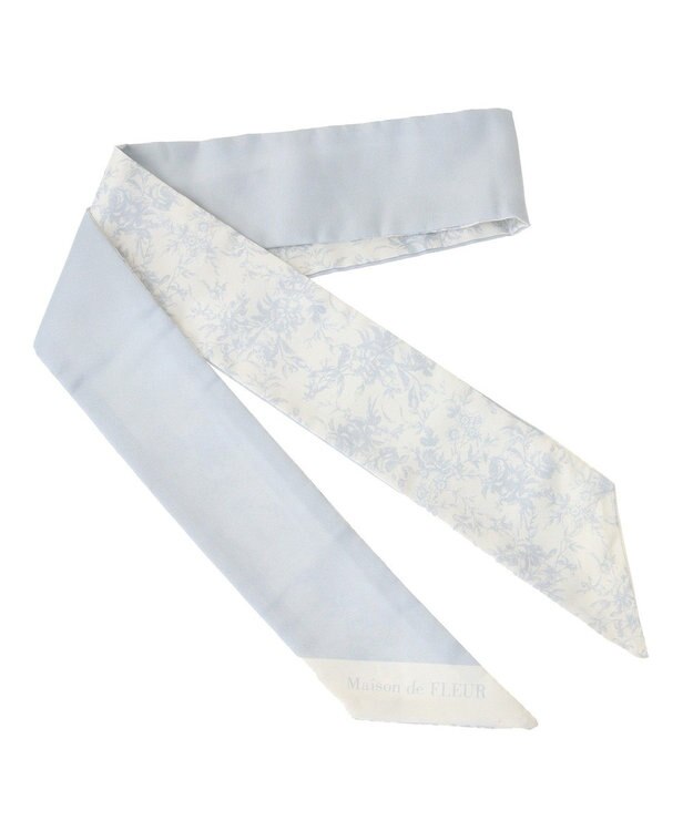 Maison de FLEUR フラワープリントスカーフ Blue