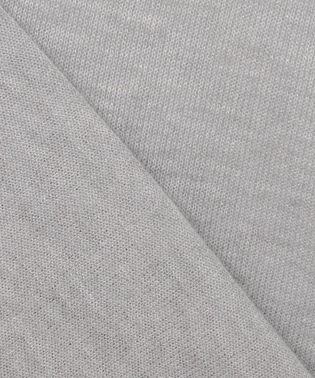 自由区 【WEB限定・洗える】シアーカーデ×ジャージードレス セット ライトグレー(ラメ)×ネイビー