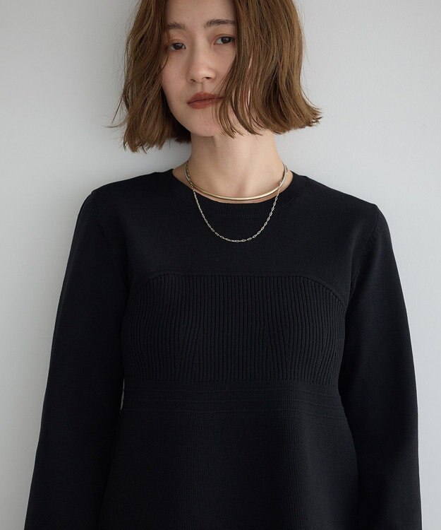 YECCA VECCA ビスチェデザインニット Black