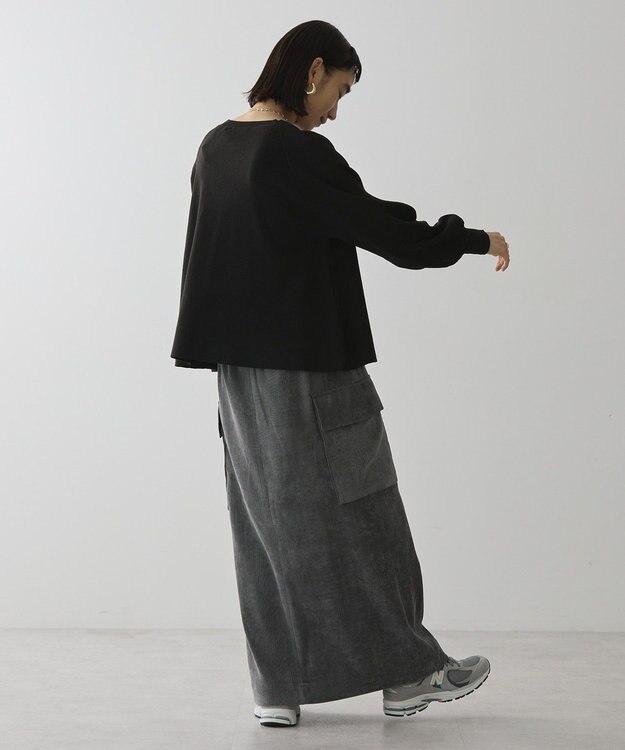 AMERICAN HOLIC コーデュロイサイドポケットタイトスカート Charcoal Gray