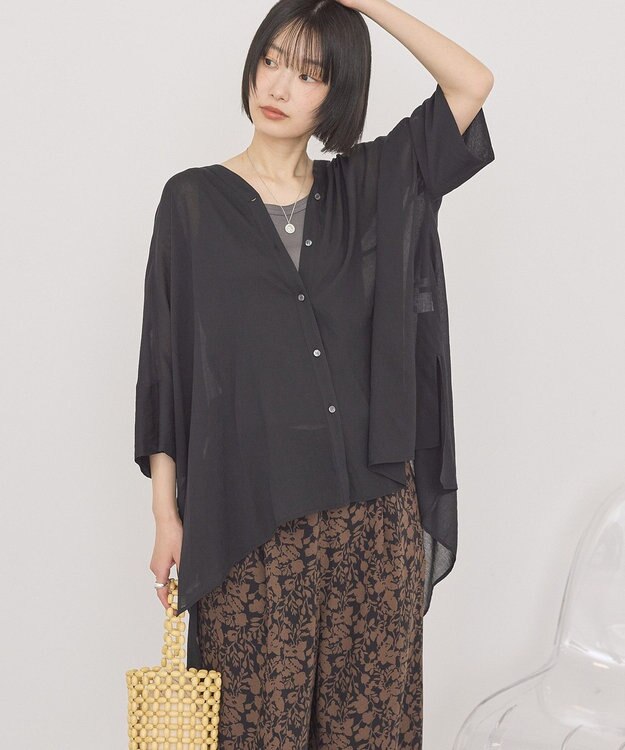 AMERICAN HOLIC Vネックポンチョシャツ Dark Navy