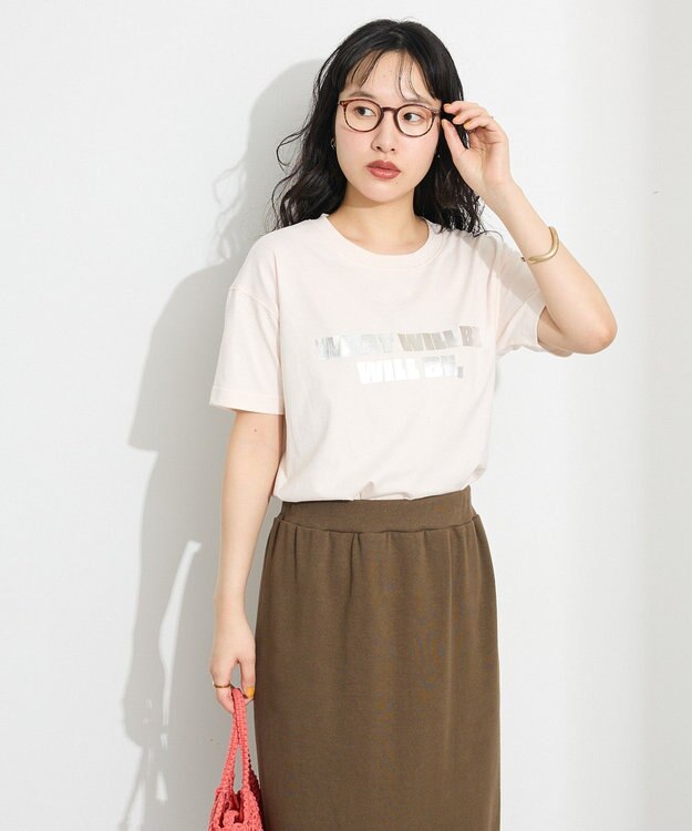 CRAFT STANDARD BOUTIQUE メタリックロゴプリントＴＥＥ Ivory