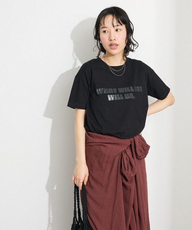 CRAFT STANDARD BOUTIQUE メタリックロゴプリントＴＥＥ Black