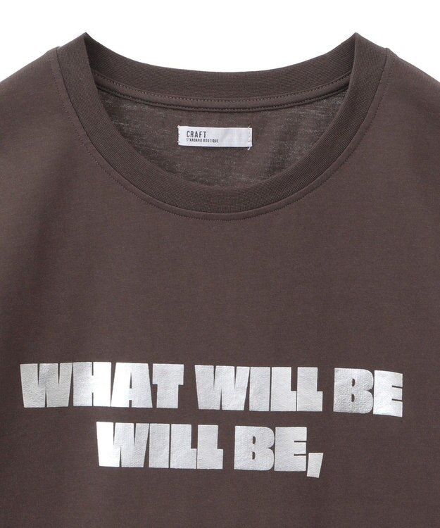CRAFT STANDARD BOUTIQUE メタリックロゴプリントＴＥＥ Brown