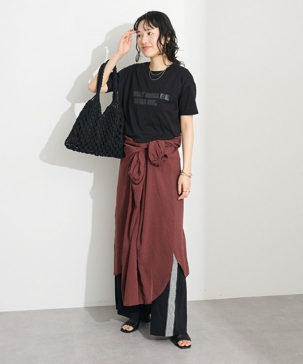 CRAFT STANDARD BOUTIQUE メタリックロゴプリントＴＥＥ Black