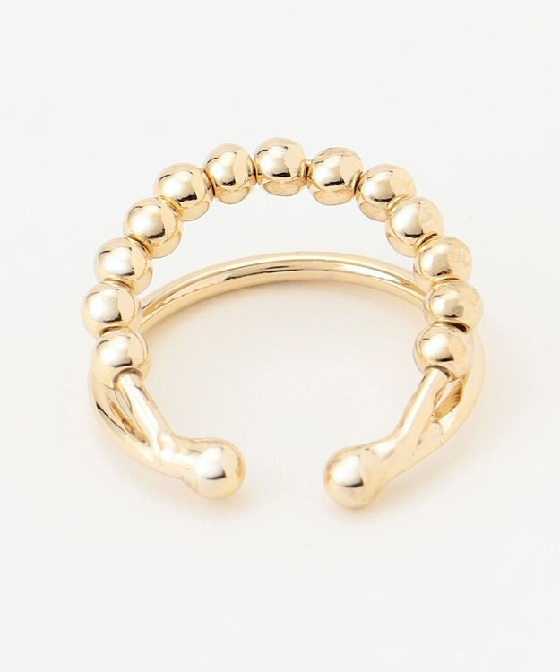 J.PRESS LADIES 【WEB限定】2way ボールイヤカフリング ゴールド系