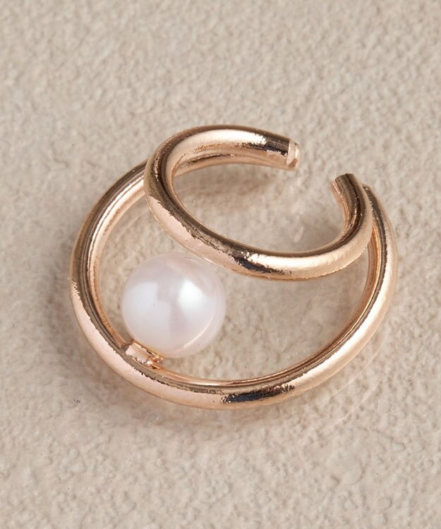 Phoebe 2ラインパールイヤーカフ　ローズゴールド ローズゴールド