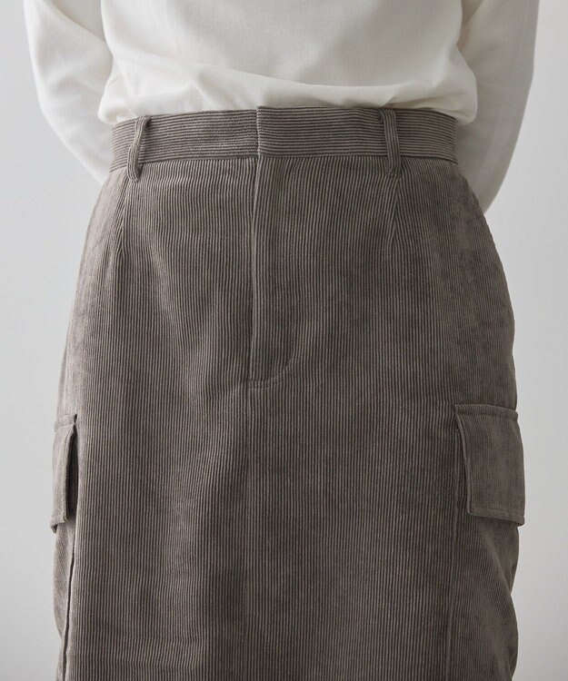 AMERICAN HOLIC コーデュロイサイドポケットタイトスカート Mocha