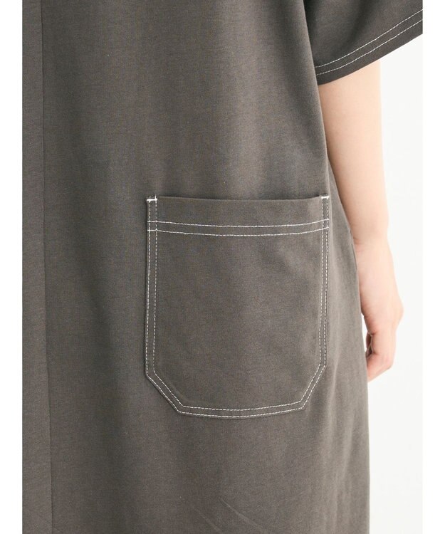 Green Parks ・ＳＵＧＡＲ　ＳＰＯＯＮ【ＣＯＯＬ】ステッチＴＥＥワンピ Charcoal Gray