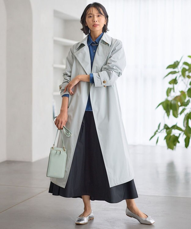 23区 【Oggi4月号掲載】LIMONTA メモリータフタ コート スモーキーグリーン系