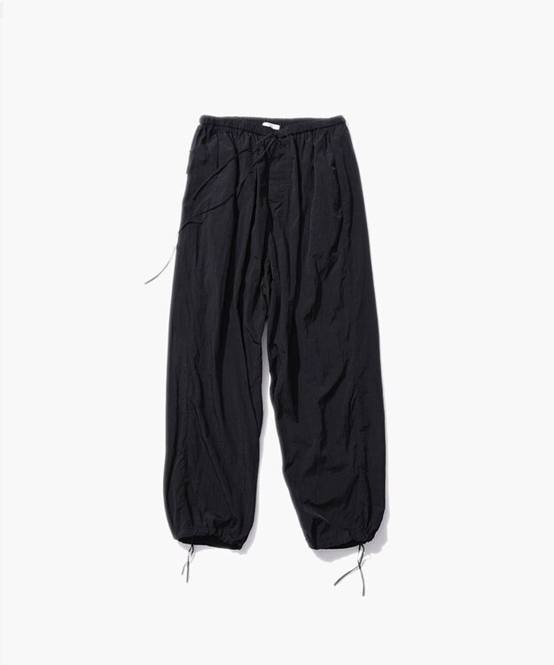 ATON HAND DYE NYLON | オーバーパンツ - UNISEX BLACK