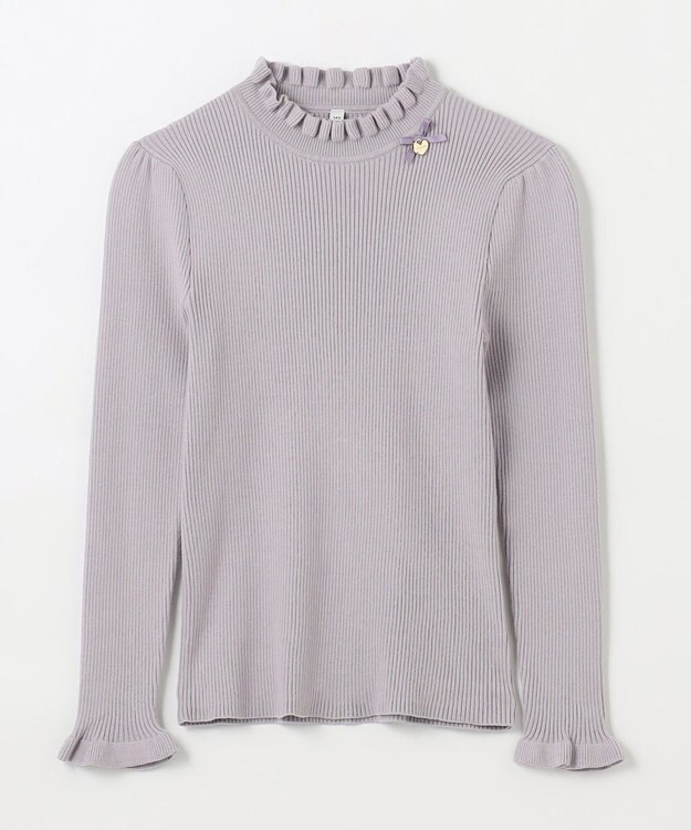 ANY KIDS 首フリルしあわせタッチニット サックスブルー