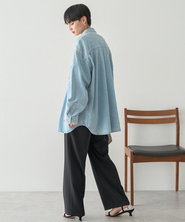 AMERICAN HOLIC Wポケットデニムシャツ Light Indigo