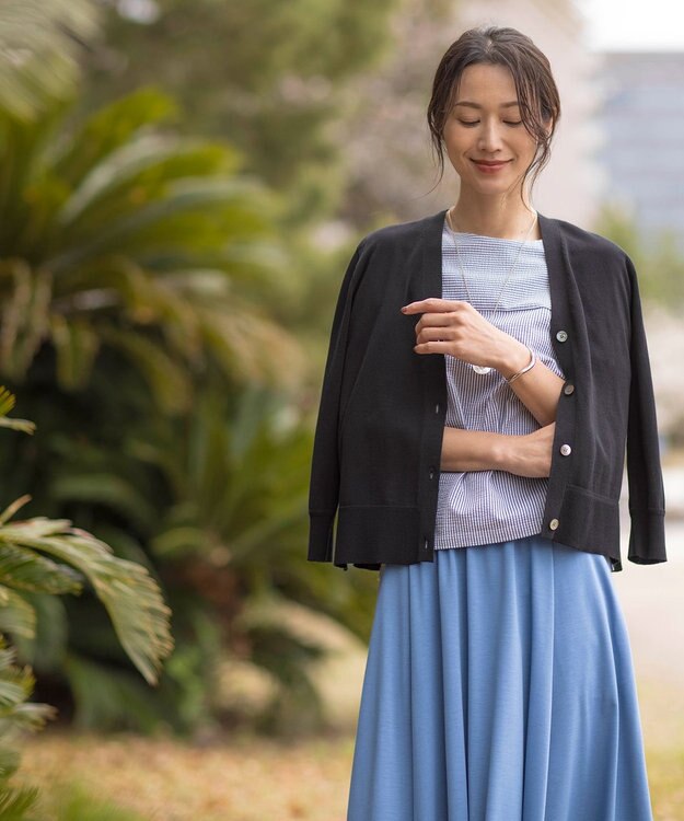 J.PRESS LADIES L 【WEB限定カラーあり・抗菌消臭・吸水速乾】サッカージャージー フレンチスリーブ カットソー ブルー系1