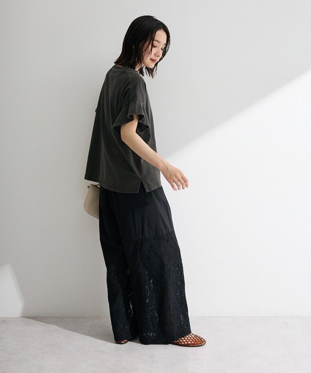 Green Parks ピグメントフリルカットプルオーバー Gray