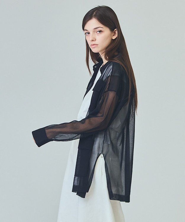 GRACE CONTINENTAL カバーオールシアージャケット ブラック