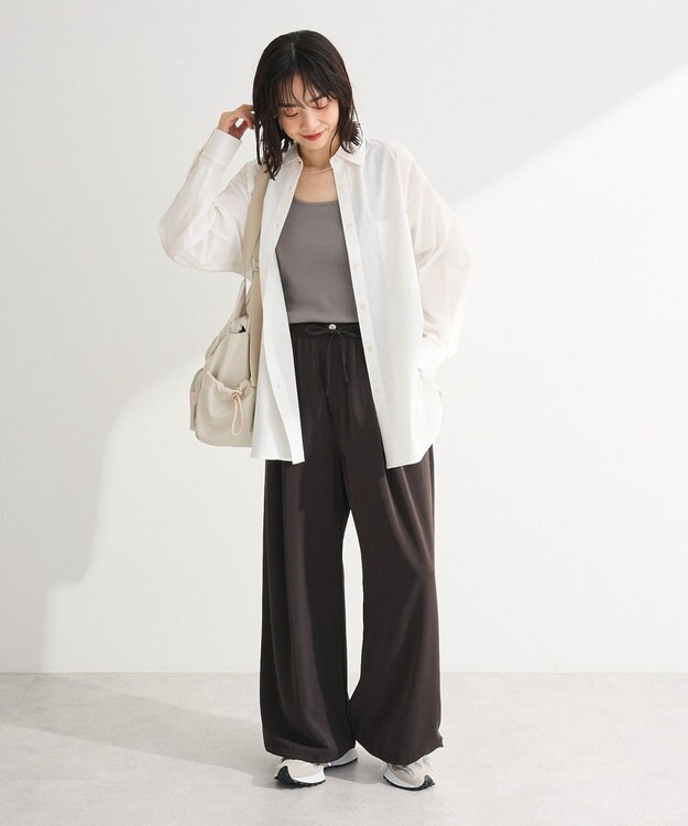 Green Parks 機能付テレコリブタンクトップ Gray