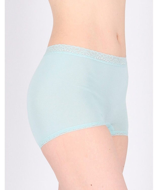 Wing ショーツ　【デイリーフィットやわらかコットン】　身生地部綿混　なめらかなフィット感　はきこみ丈ふかめ　EC4200　ウイング／ワコール ターコイズ