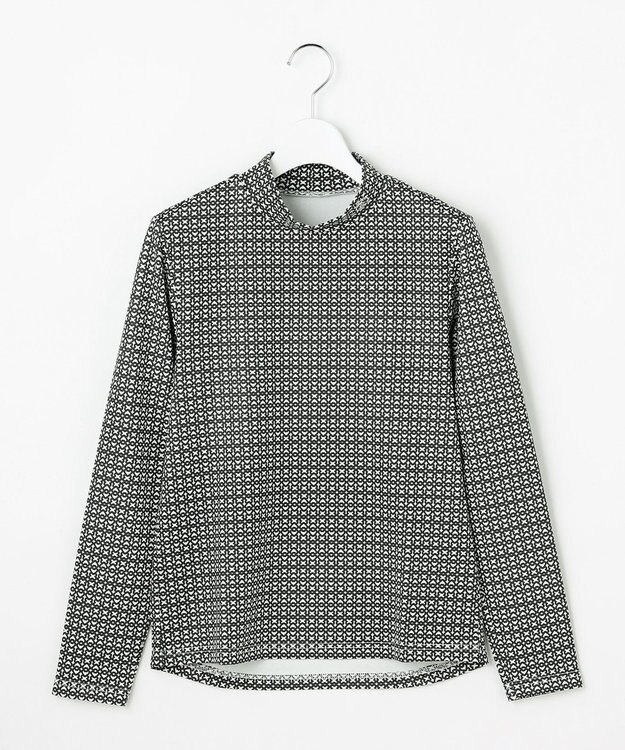 23区GOLF 【WOMEN】モノグラムプリントモックネック ホワイト系5