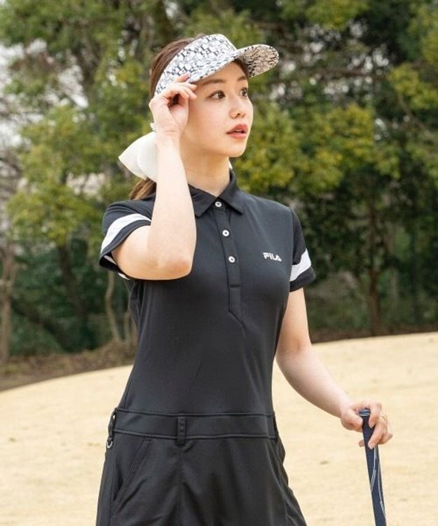FILA GOLF／marie claire 【FILA GOLF】取り外し可能リボン付きサンバイザー ホワイト