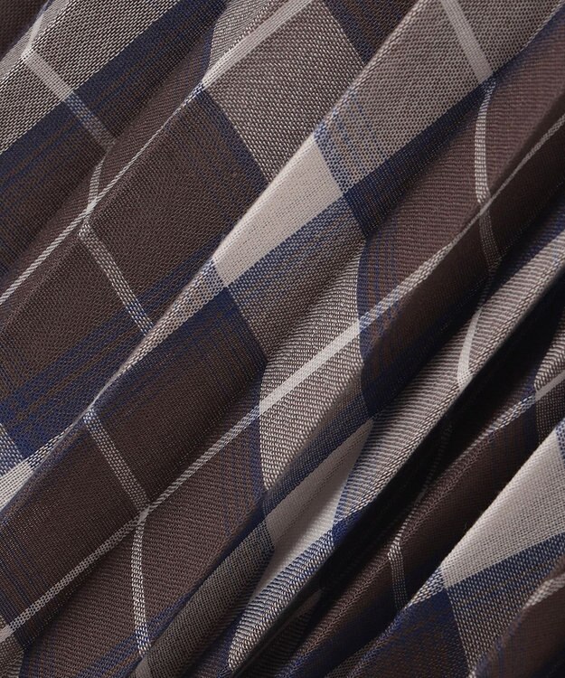 ANY SIS 【洗える】オンブレーチェックコンビ ワンピース モカ系