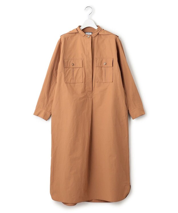 J.PRESS YORK STREET 【WOMEN】ミリタリーシャツワンピース オレンジ系
