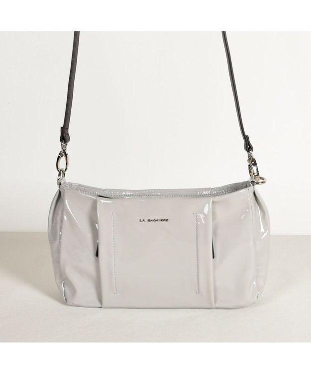 LA BAGAGERIE プリュイ タックショルダー ライトグレー