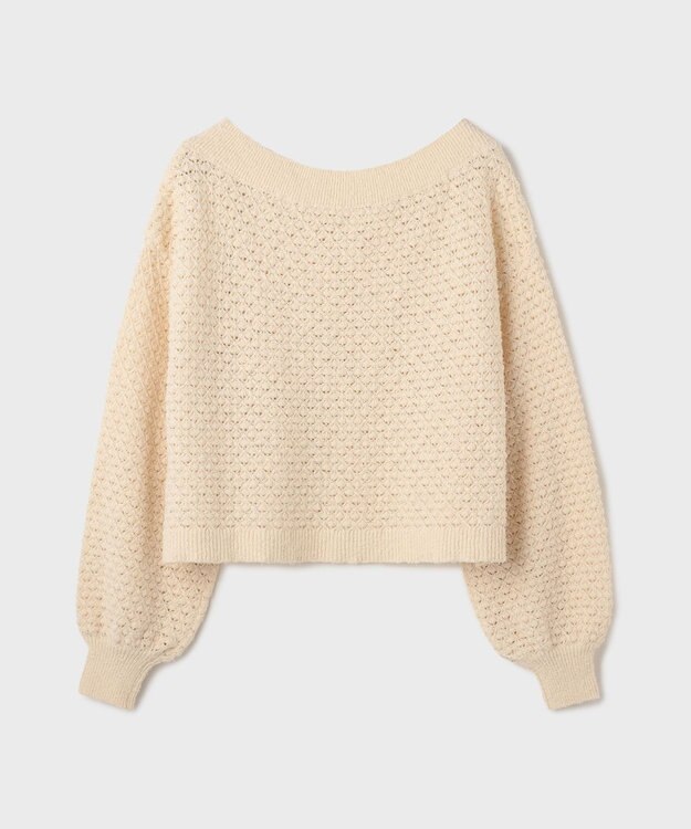 GRACE CONTINENTAL メッシュオーバーニットトップ キナリ