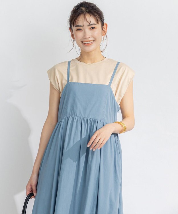 組曲 S 【洗える】バックパールフレアカットソー ベージュ系