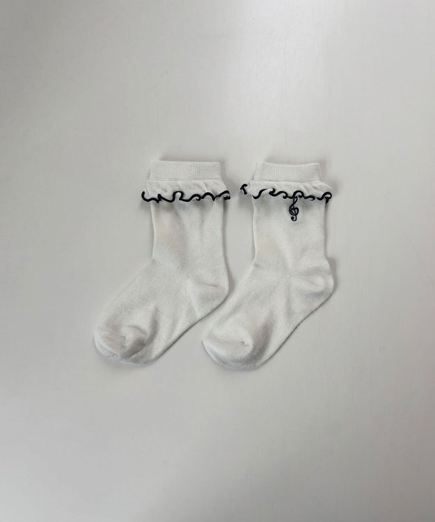 ANY KIDS 【3点セット】ソックス （ガーリー音符） ホワイト