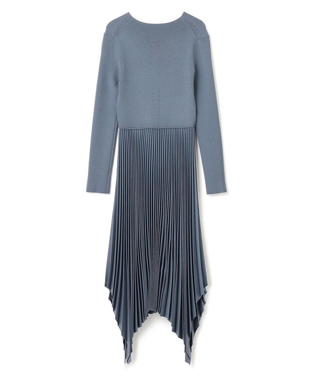 JOSEPH プリーテッドフランネル　ドレス Cloudy Blue