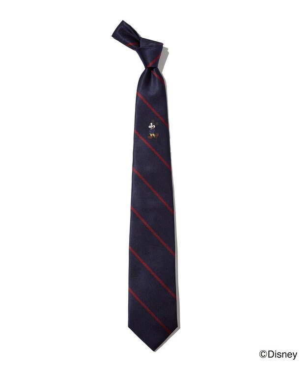 J.PRESS MEN 【DISNEY COLLECTION】シルクレップレジメンタル ネクタイ / ミッキーマウス ワイン系1