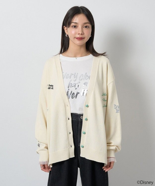 earth music&ecology Ｖｉｌｌａｉｎｓ　クルエラ／ニットカーディガン Ivory