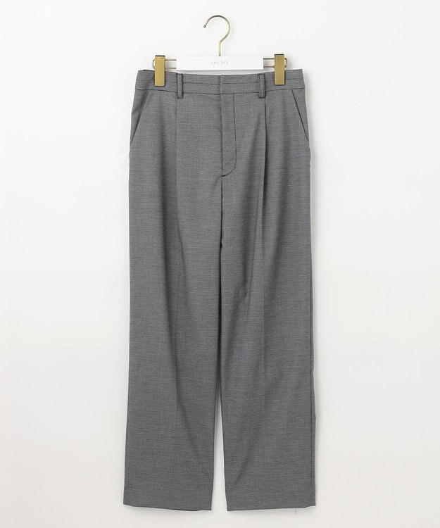 ANY SIS 【UVカット・接触冷感】ドライタッチクール テーパードパンツ グレーミニチェック