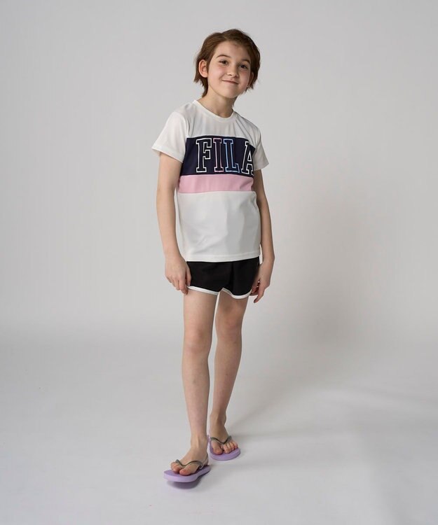 OP／FILA 【FILA】ドライピケ半袖Tシャツ オフホワイト