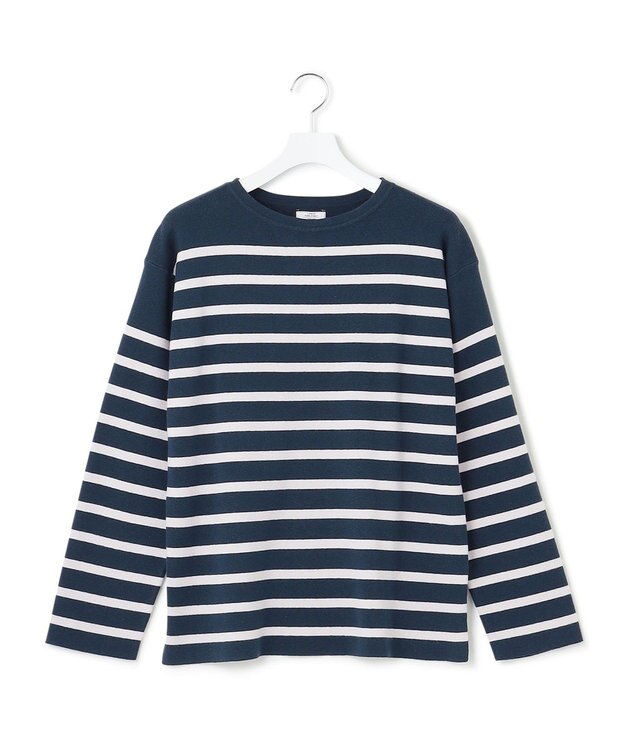 J.PRESS YORK STREET 【UNISEX】バスクボーダー ニット ブルー系1