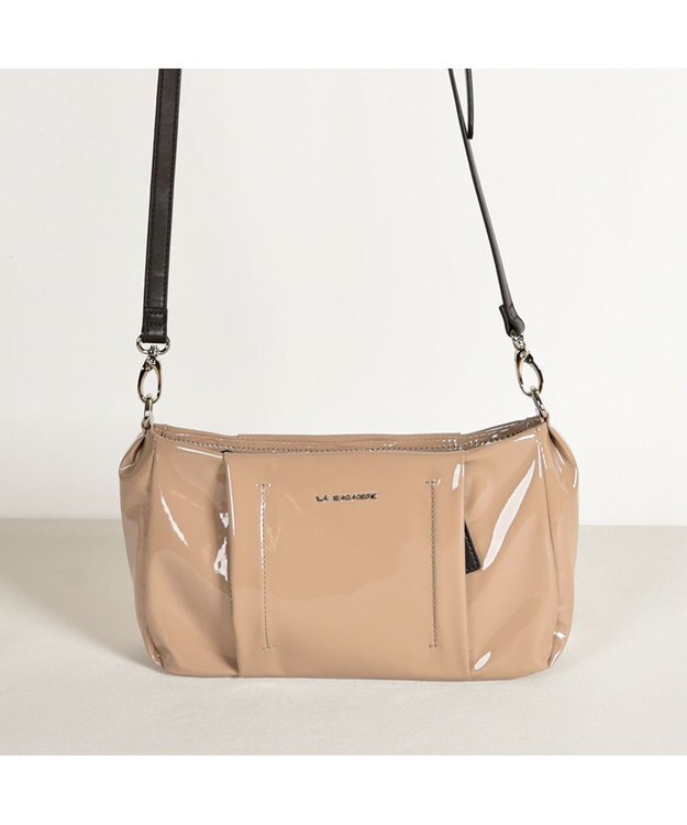 LA BAGAGERIE プリュイ タックショルダー グレージュ