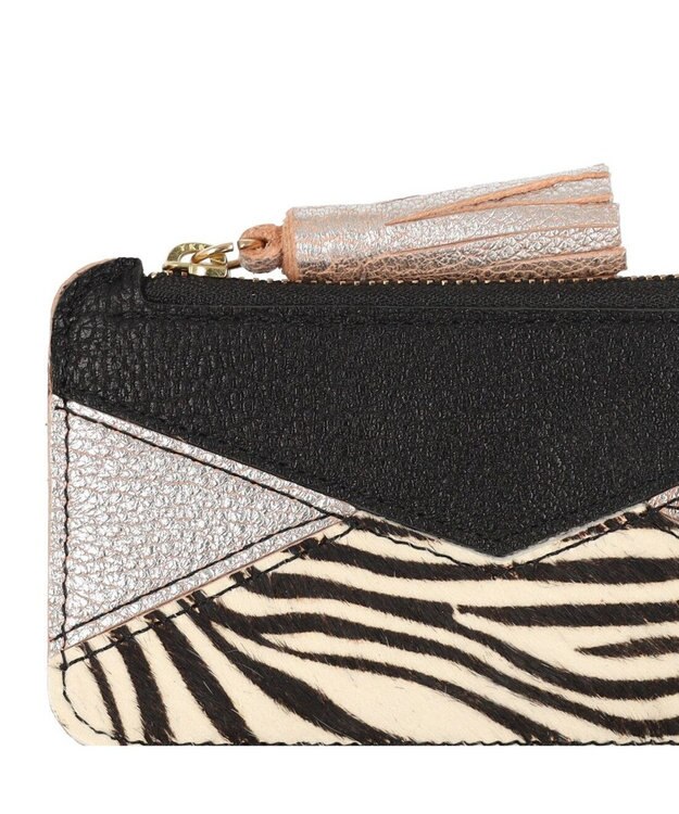 UNBILLION ペルケ perche / キーリング付きサスティナブルフラグメントケース ゼブラ