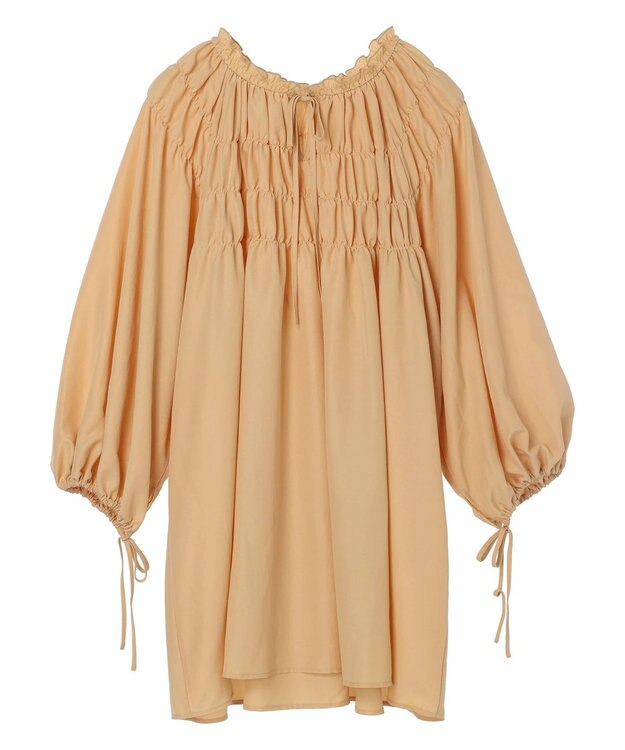 earth music&ecology シャーリングチュニック Beige