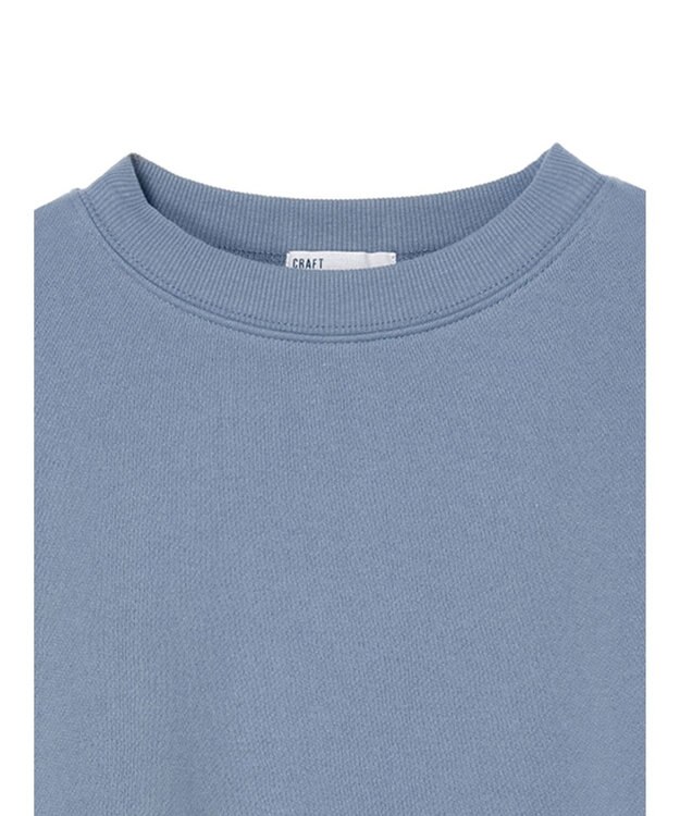 CRAFT STANDARD BOUTIQUE 裏起毛クルーネックチュニック Sax