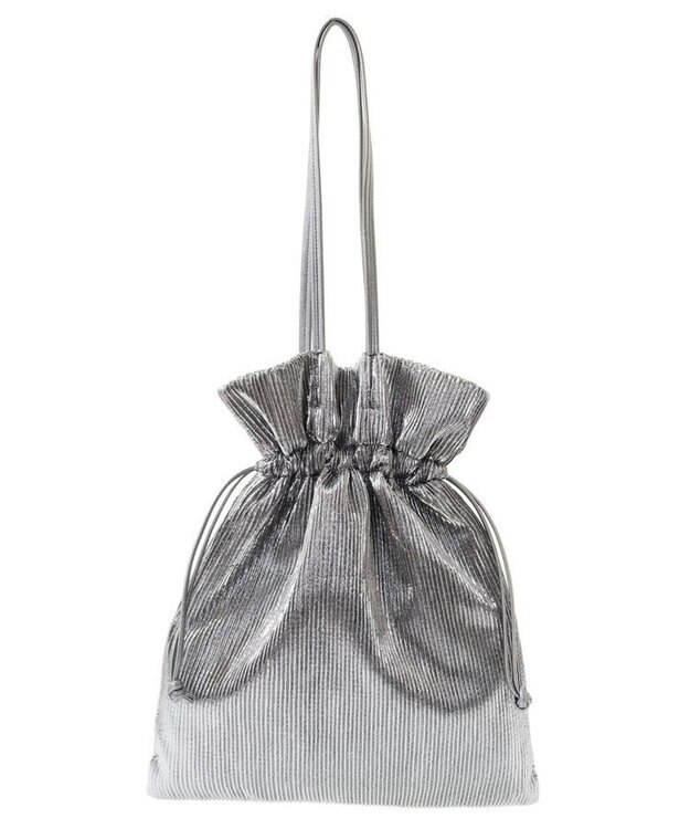 Green Parks ａｎｄｍｉｋｋａ．　メタリックプリーツトートバック Black Silver